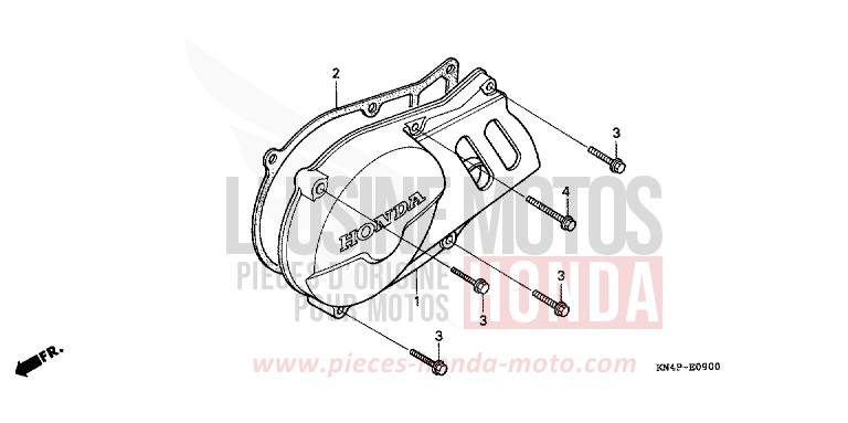 PANNEAU CARTER-MOTEUR G. de CRF100F EXTREME RED (R292) de 2006