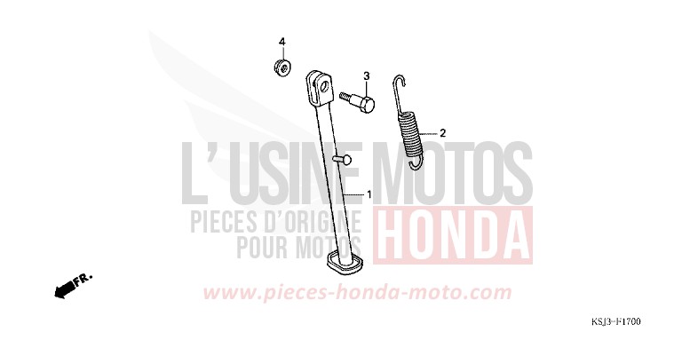 BEQUILLE de CRF100F EXTREME RED (R292) de 2006