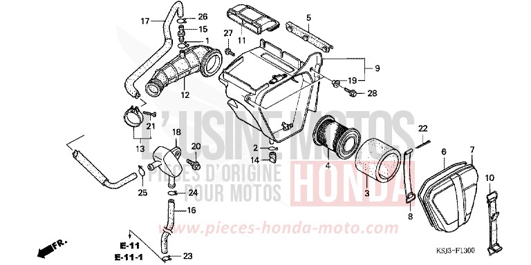 FILTRE A AIR de CRF100F EXTREME RED (R292) 2007