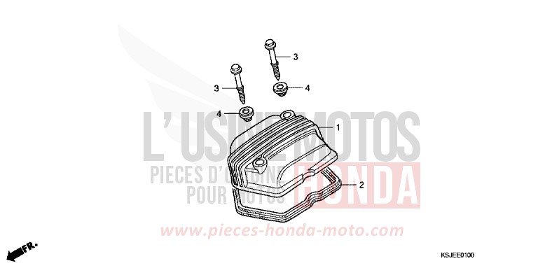 COUVERCLE DE CULASSE de CRF100F EXTREME RED (R292) de 2010