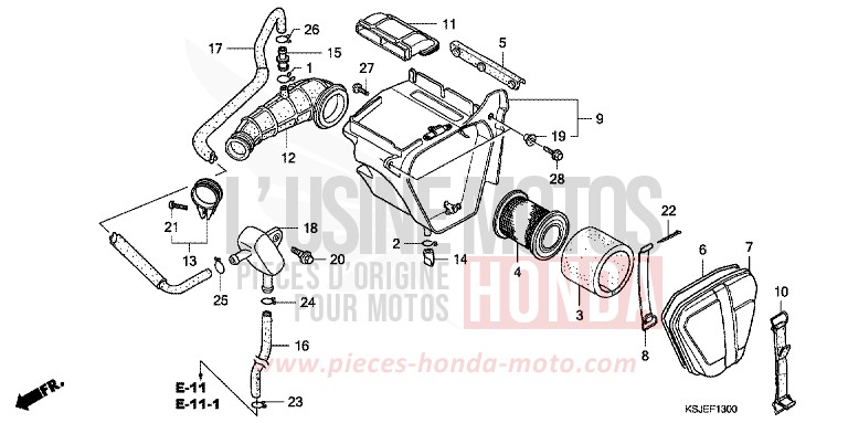 FILTRE A AIR de CRF100F EXTREME RED (R292) 2010