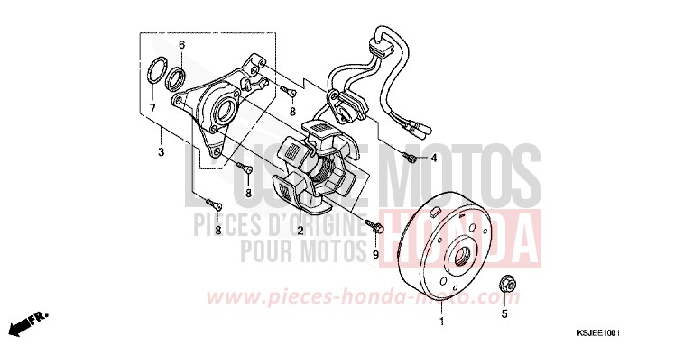 GENERATRICE (CRF100F) de CRF100F EXTREME RED (R292) de 2011