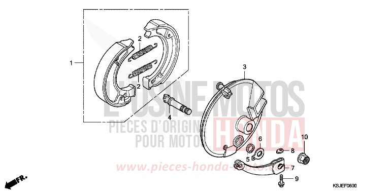 PANNEAU DE FREIN AVANT de CRF100F EXTREME RED (R292) de 2011