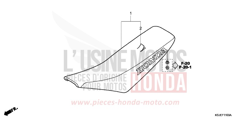 SIEGE de CRF100F EXTREME RED (R292) de 2011