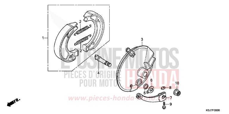 PANNEAU DE FREIN AVANT de CRF100F EXTREME RED (R292) de 2012