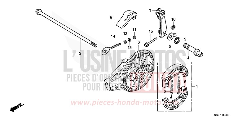 PANNEAU DE FREIN ARRIERE de CRF100F EXTREME RED (R292) de 2012
