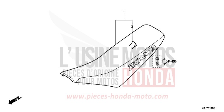 SIEGE de CRF100F EXTREME RED (R292) de 2012