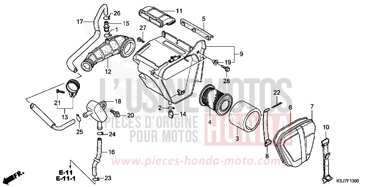FILTRE A AIR de CRF100F EXTREME RED (R292) 2012