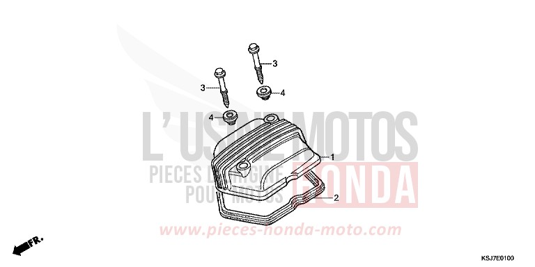 COUVERCLE DE CULASSE de CRF100F EXTREME RED (R292) de 2013