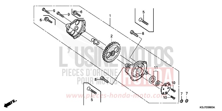 POMPE A HUILE de CRF100F EXTREME RED (R292) de 2013