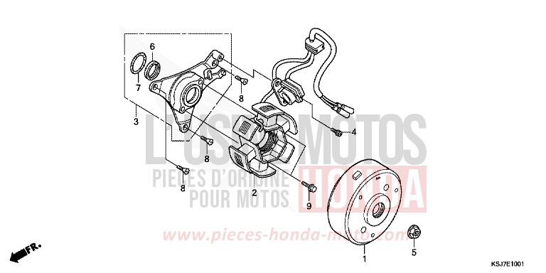 GENERATRICE (CRF100F) de CRF100F EXTREME RED (R292) de 2013