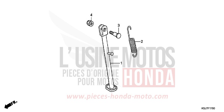 BEQUILLE de CRF100F EXTREME RED (R292) de 2013