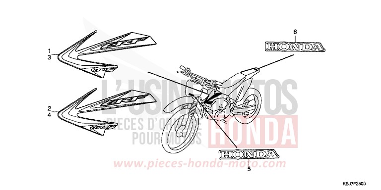 MARQUE de CRF100F EXTREME RED (R292) de 2013