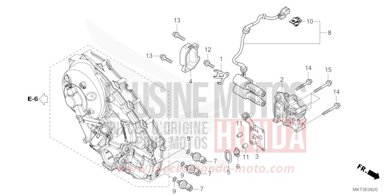 SOLENOIDE LINEAIRE de X-ADV MAT BALLISTIC BLACK METALLIC (NHA86) de 2022