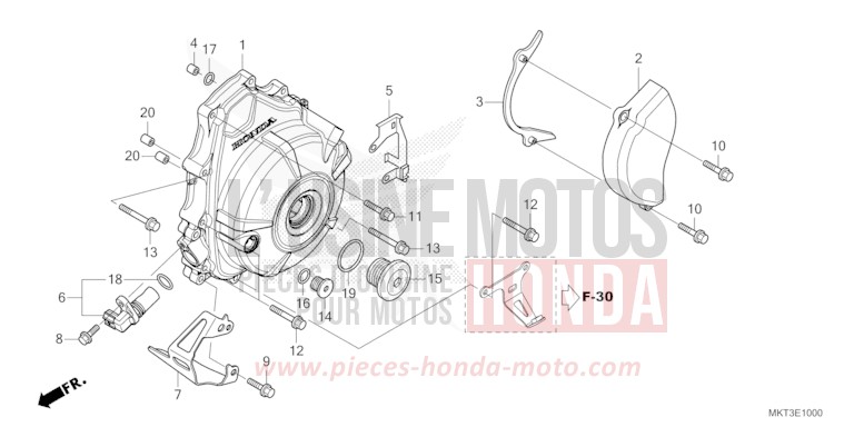 COUVERCLE DE GENERATEUR C.A. de X-ADV MAT BALLISTIC BLACK METALLIC (NHA86) de 2022