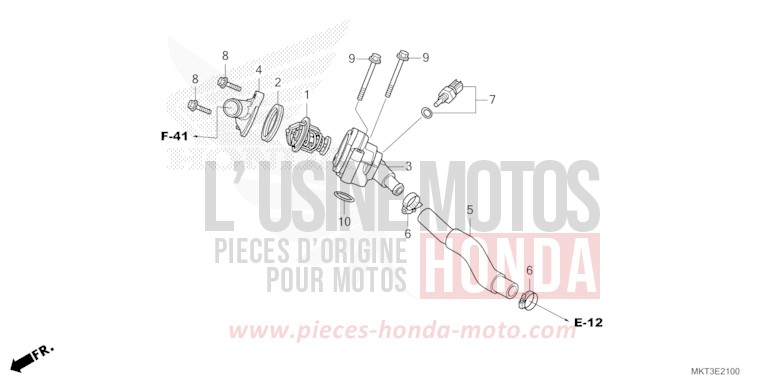 THERMOSTAT de X-ADV MAT BALLISTIC BLACK METALLIC (NHA86) de 2022