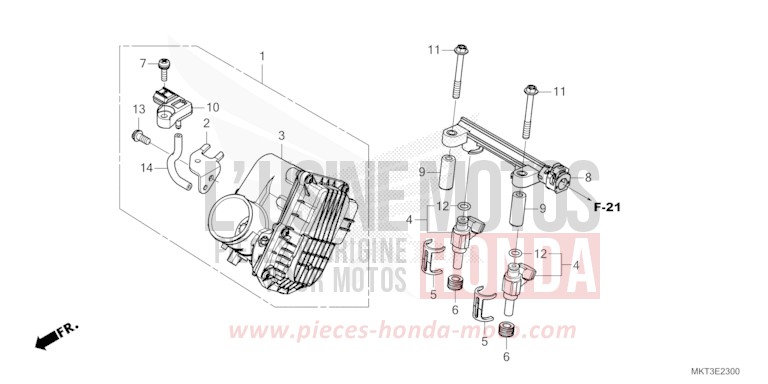 CORPS DE PAPILLON de X-ADV MAT BALLISTIC BLACK METALLIC (NHA86) de 2022