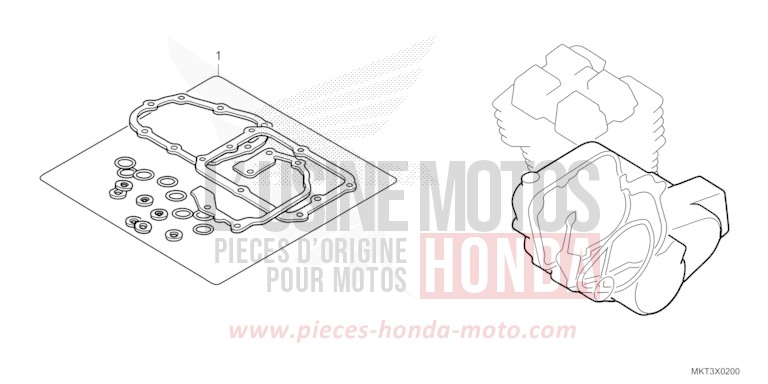 TROUSSE DE JOINT B de X-ADV MAT BALLISTIC BLACK METALLIC (NHA86) de 2022