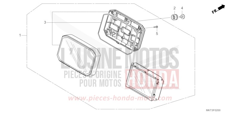 COMPTEUR de X-ADV MAT BALLISTIC BLACK METALLIC (NHA86) de 2022