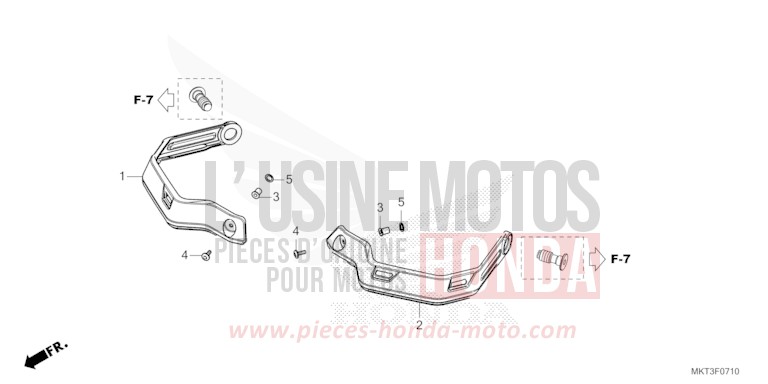 PROTEGE-DOIGTS de X-ADV MAT BALLISTIC BLACK METALLIC (NHA86) de 2022