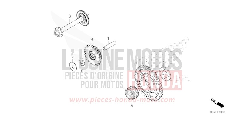 PIGNON MENE DE DEMARRAGE de CBR650R GRAND PRIX RED (R380) 2024