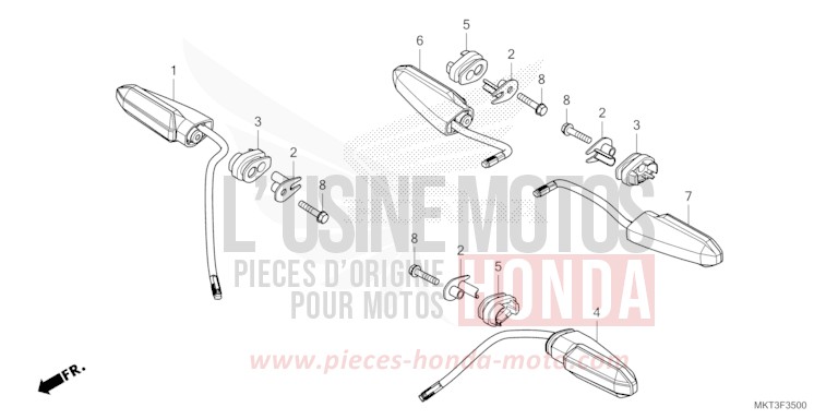 CLIGNOTANT de X-ADV MAT BALLISTIC BLACK METALLIC (NHA86) de 2022