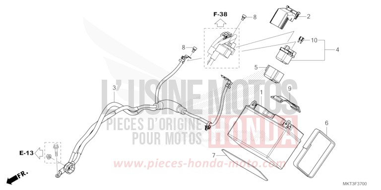 BATTERIE de X-ADV MAT BALLISTIC BLACK METALLIC (NHA86) de 2022