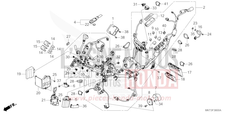 FAISCEAU DES FILS de X-ADV MAT BALLISTIC BLACK METALLIC (NHA86) de 2022