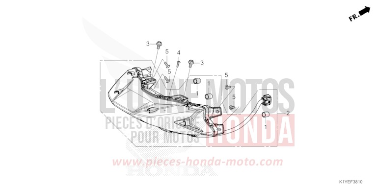 FEUX COMBINES ARRIERE de PCX MAT GALAXY BLACK METALLIC (NHA76) 2025