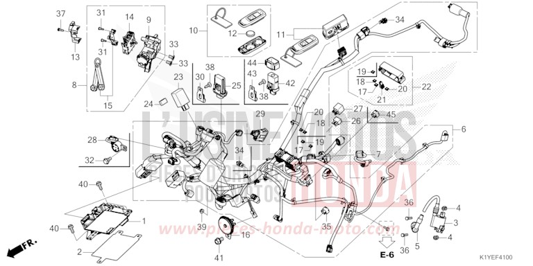 FAISCEAU DES FILS/PORTE-CLE de PCX MAT METEORIC RED METALLIC (R406) 2025