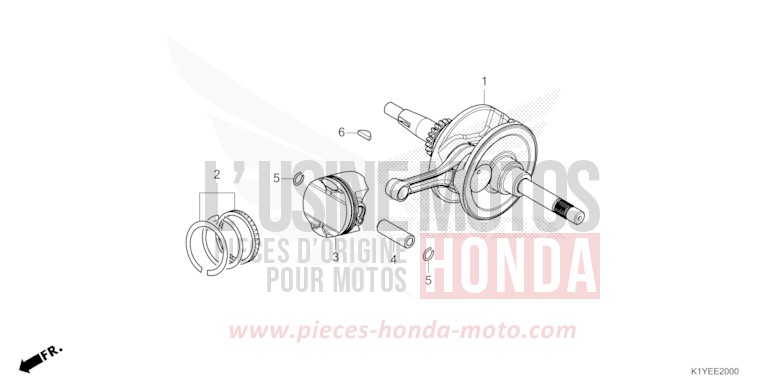 VILEBREQUIN/PISTON de PCX PEARL SNOWFLAKE WHITE (NHD01) 2025