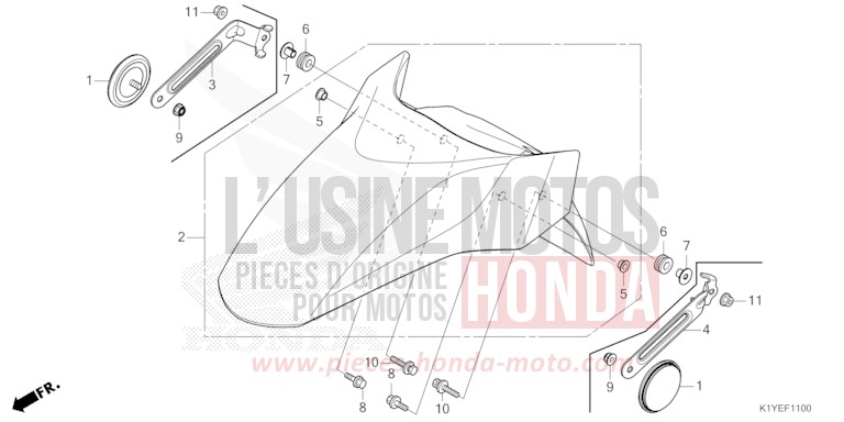 AILE AVANT de PCX PEARL SNOWFLAKE WHITE (NHD01) 2025
