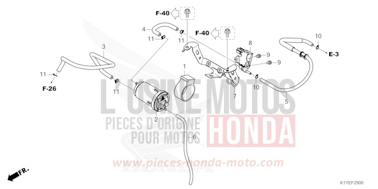 CUVETTE de PCX PEARL SNOWFLAKE WHITE (NHD01) 2025