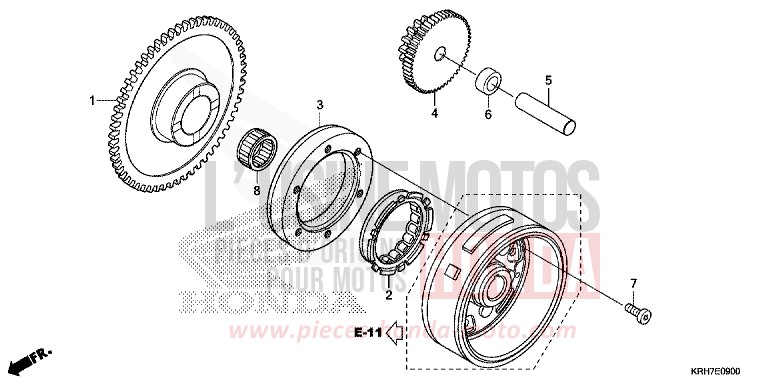 EMBRAYAGE DE DEMARRAGE de XR125LEK NOIR (NH1) 2018