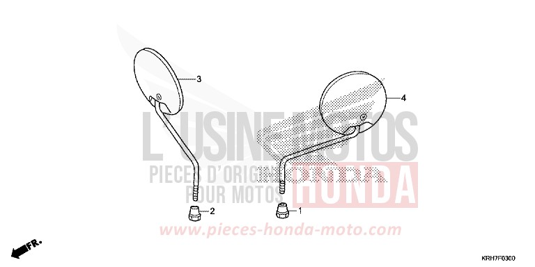MIROIR de XR125LEK NOIR (NH1) 2018