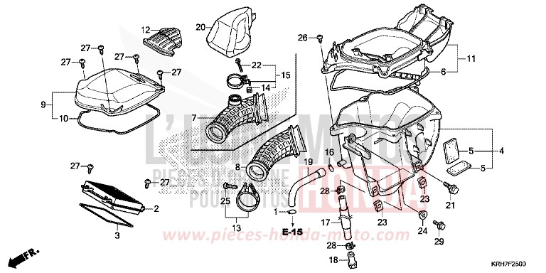 FILTRE A AIR de XR125LEK NOIR (NH1) 2018