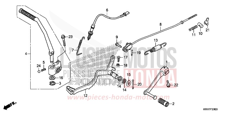 PEDALE de XR125LEK NOIR (NH1) 2018