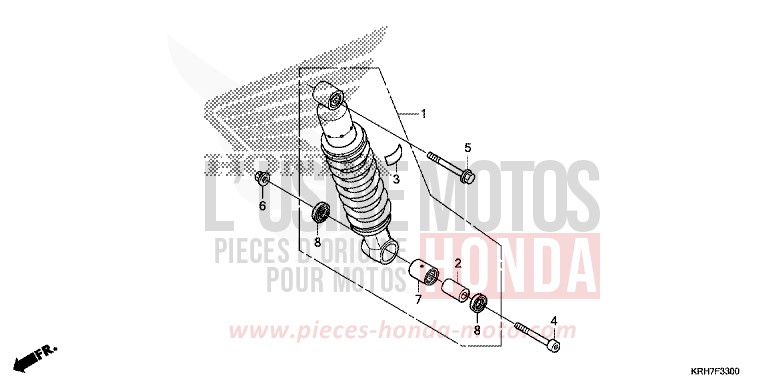 COUSSIN ARRIERE de XR125LEK NOIR (NH1) 2018