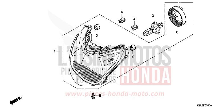 PROJECTEUR de NSC110MPD BOSS GRAY METALLIC (NHA21) 2012