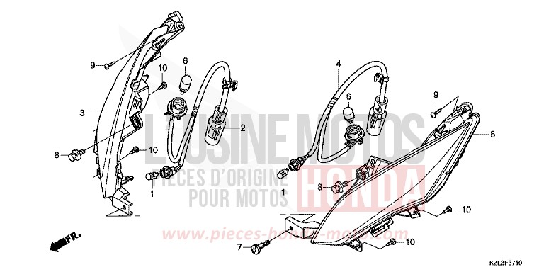 CLIGNOTANT AVANT de NSC110MPD BOSS GRAY METALLIC (NHA21) 2012