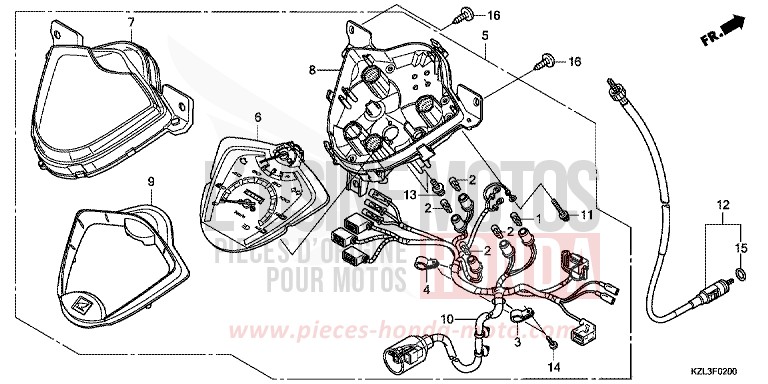COMPTEUR de NSC110MPD PEARL PROCYON BLACK (NHA06) 2012