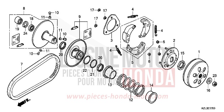 COTE MENE de NSC110MPD PEARL WHITE (NHA20) 2012