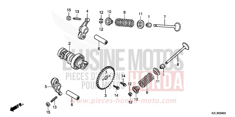 ARBRE A CAMES/SOUPAPE de NSC110MPD BOSS GRAY METALLIC (NHA21) 2012