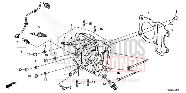 CULASSE de NSC110MPD PEARL PROCYON BLACK (NHA06) 2012