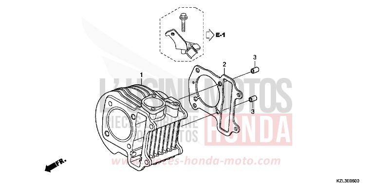 CYLINDRE de NSC110MPD PEARL PROCYON BLACK (NHA06) 2012