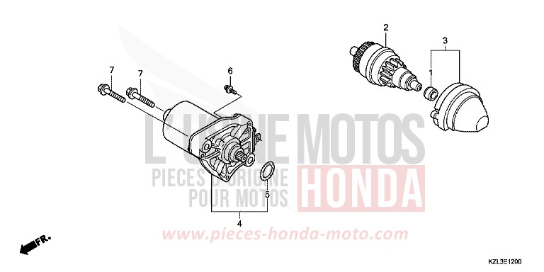 MOTEUR DE DEMARRAGE (1) de NSC110MPD PEARL PROCYON BLACK (NHA06) 2012
