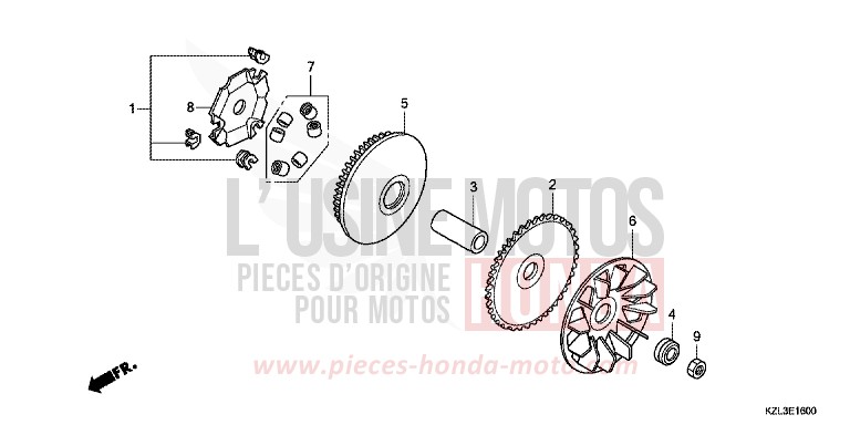 COTE SECONDAIRE de NSC110MPD MAT CARBONIUM GRAY METALLIC (NHB52) 2014