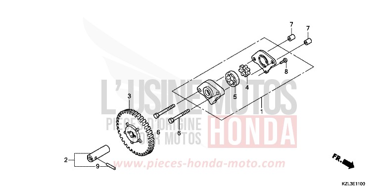 POMPE A HUILE de NSC110MPD PEARL COOL WHITE (NHA16) de 2014