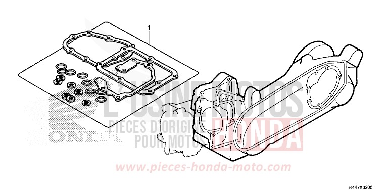 TROUSSE DE JOINT B de NSC110MPD M00NDUST SILVER METALLIC (NHB29) 2017