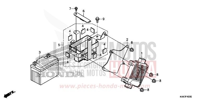 BATTERIE/ECU de NSC110MPD PEARL SPLENDOR RED (R369) 2017